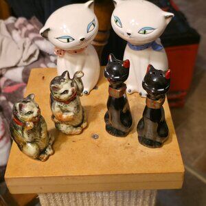 Cat Salt and Pepper Shakers